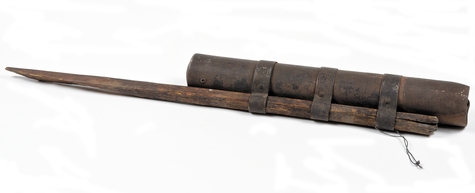 This Congreve rocket was among those fired by the  British at the defenders of Stonington during the War of 1812.